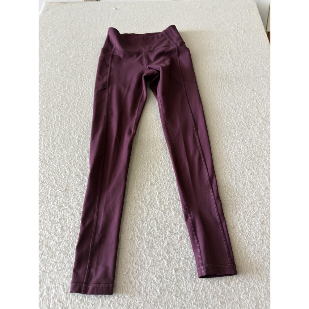 Victoria's Secret Leggings‎ Womens 2 Purple High Rise Ankle Pockets Yoga Stretch